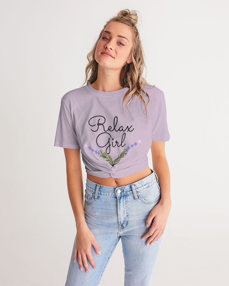 Lavender Women's Cropped Tee