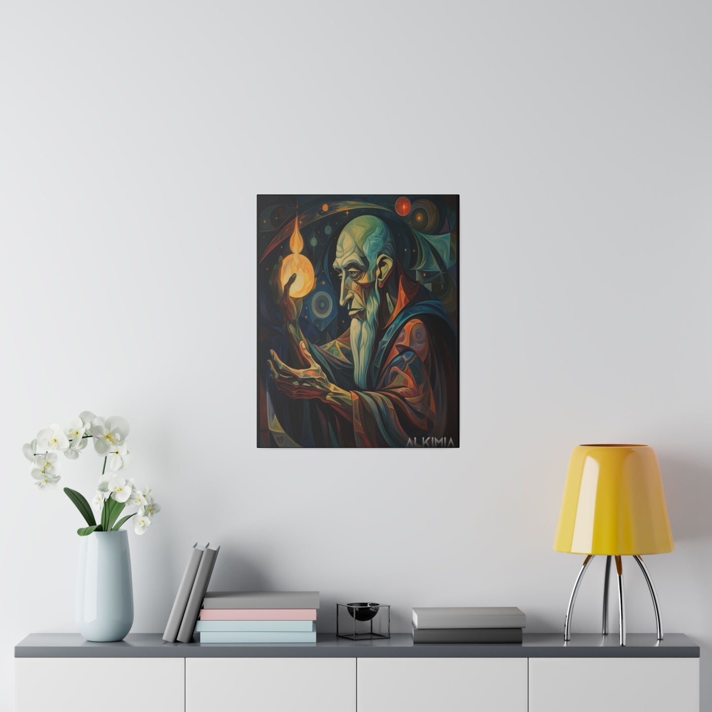 Alchemist and Philosopher's Stone Canvas
