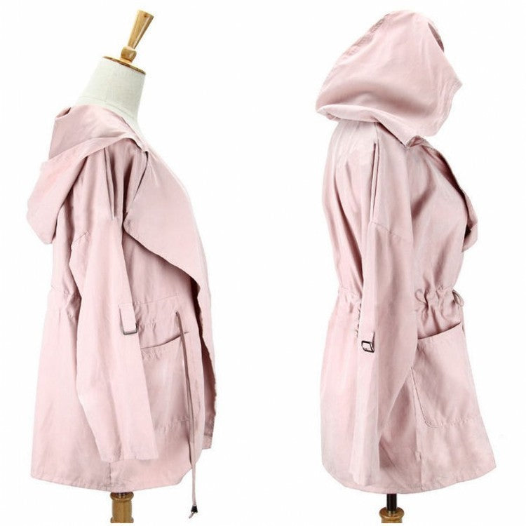 Hooded trench coat