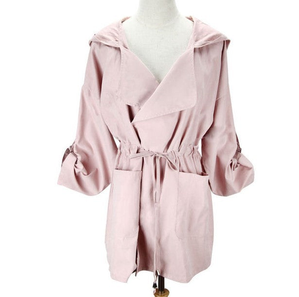 Hooded trench coat