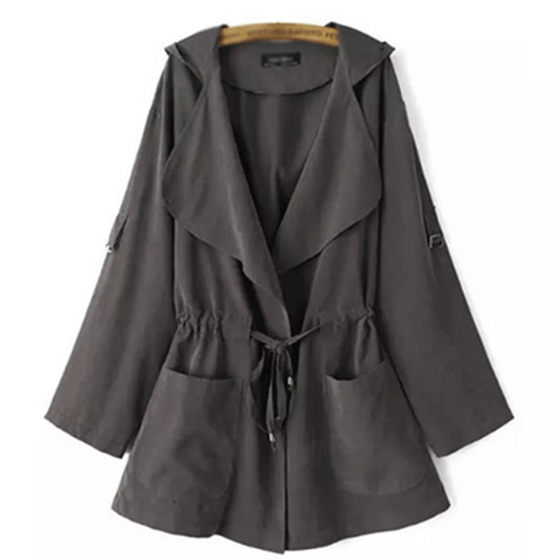 Hooded trench coat