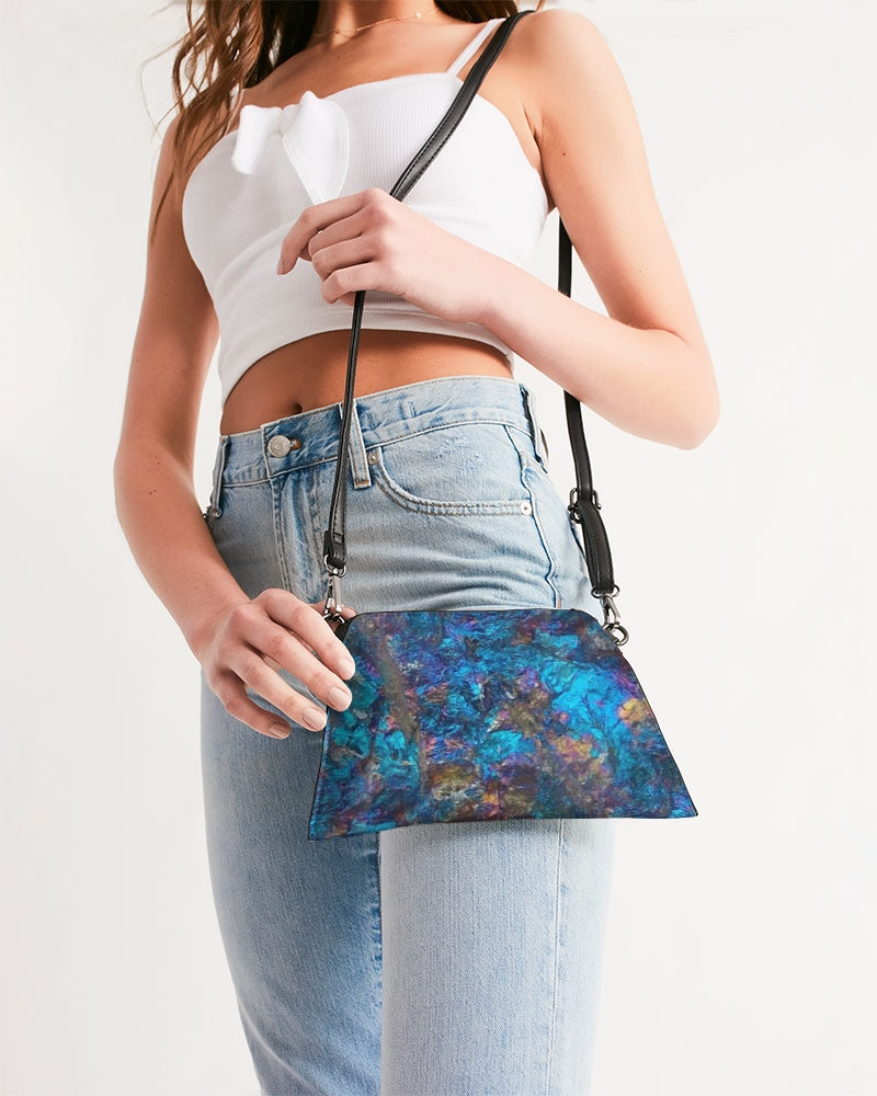 Peacock ore stone bag Wristlet