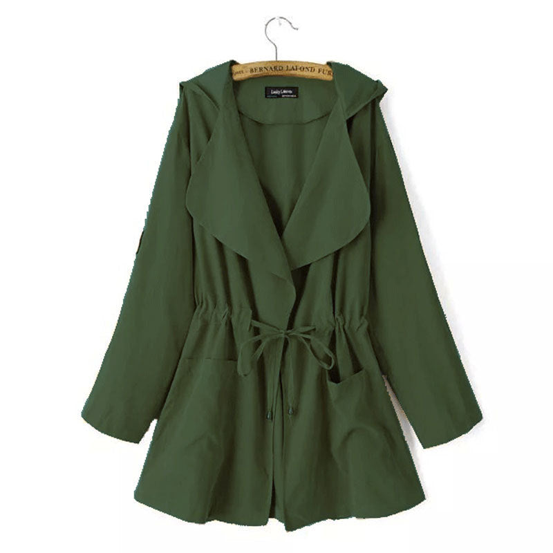 Hooded trench coat