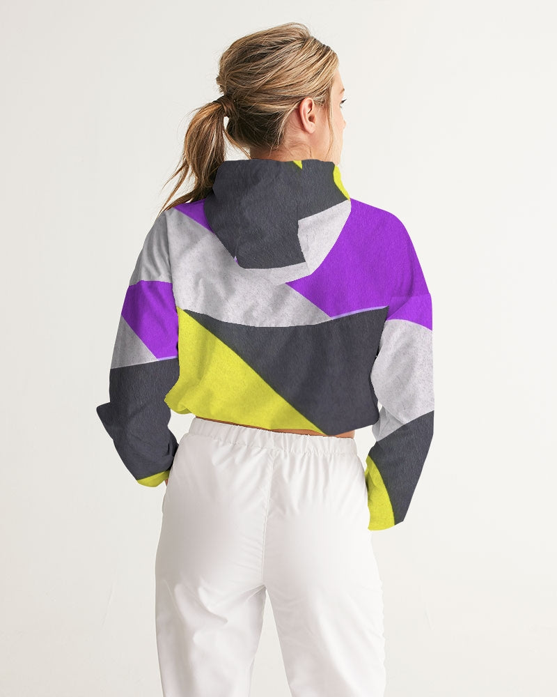 Crop top windbreaker retro 