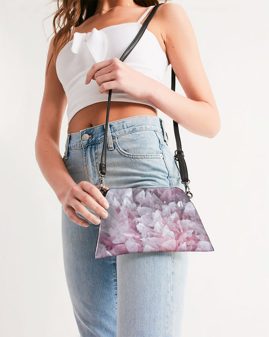 Rose quartz bag Wristlet