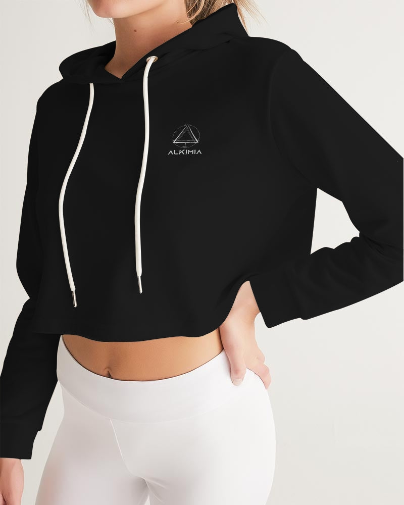 Alkimia Logo Black Women's Cropped Hoodie