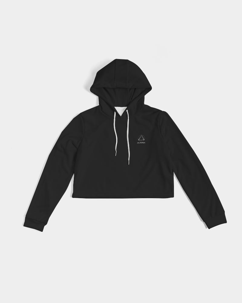 Alkimia Logo Black Women's Cropped Hoodie