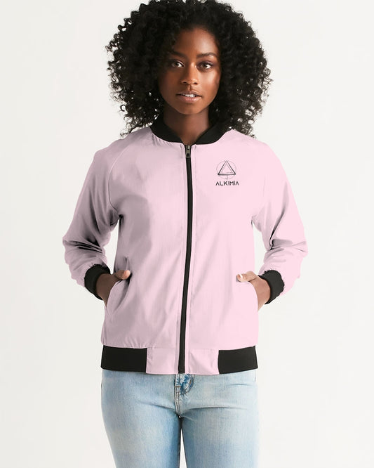 Flower of Life in Rose Women's Bomber Jacket