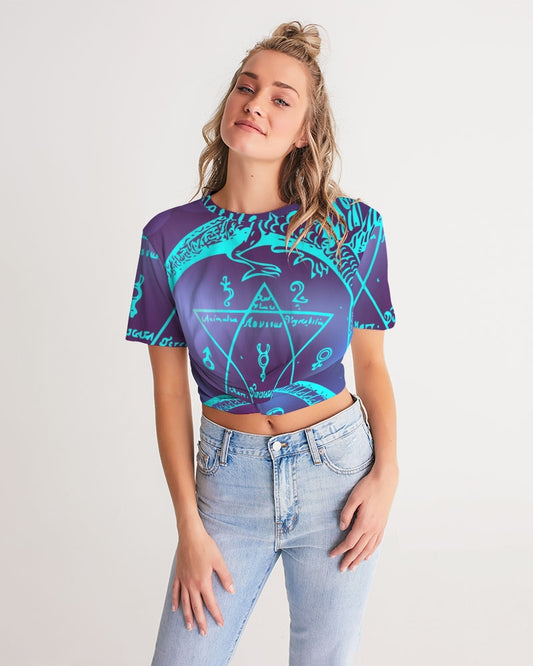 Ouroboros Twist Front Cropped Tee