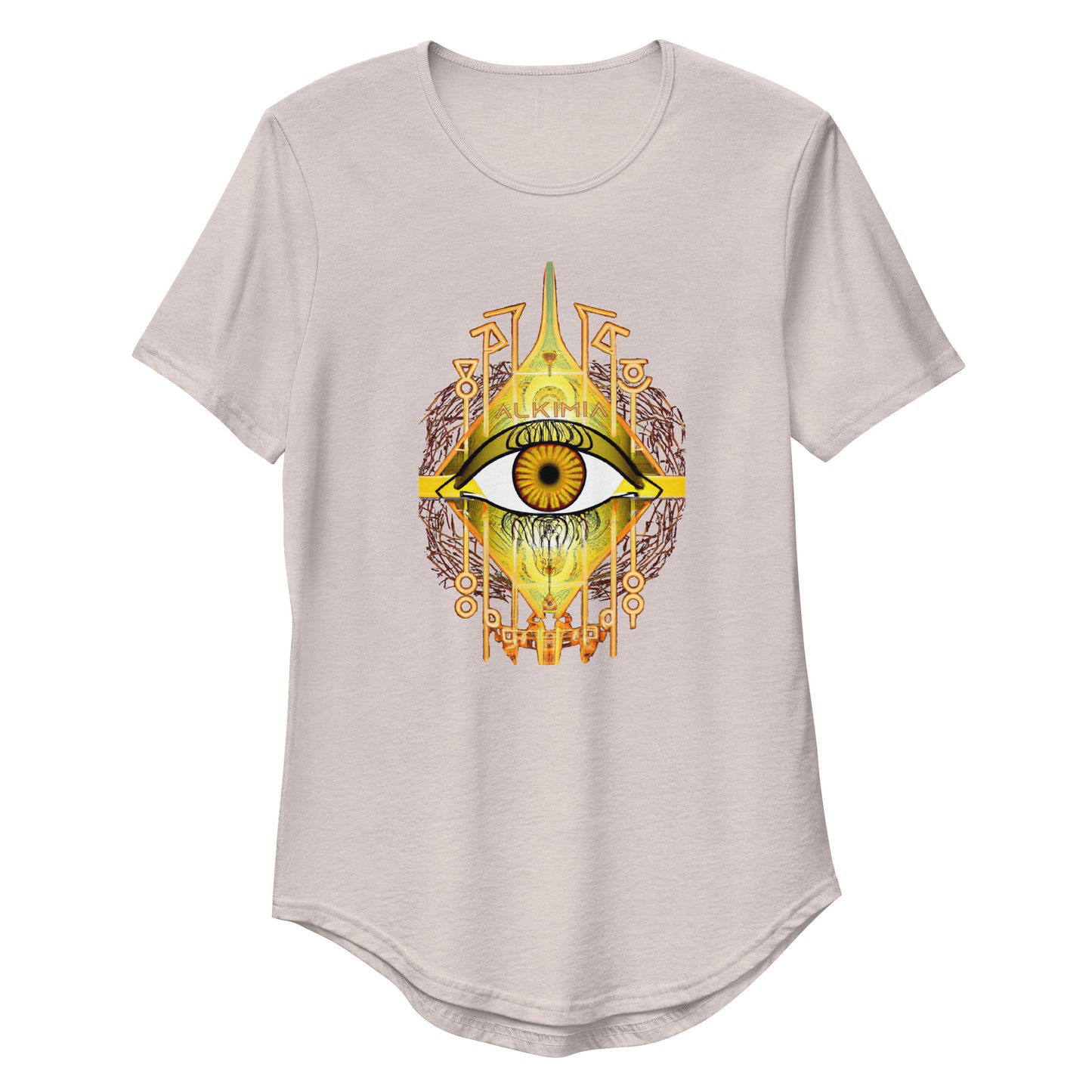 Men's Curved Hem T-Shirt "Eye 7"