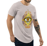 Men's Curved Hem T-Shirt "Eye 7"